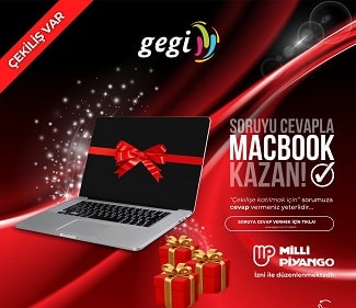 Gegi Apple Macbook Çekilişi